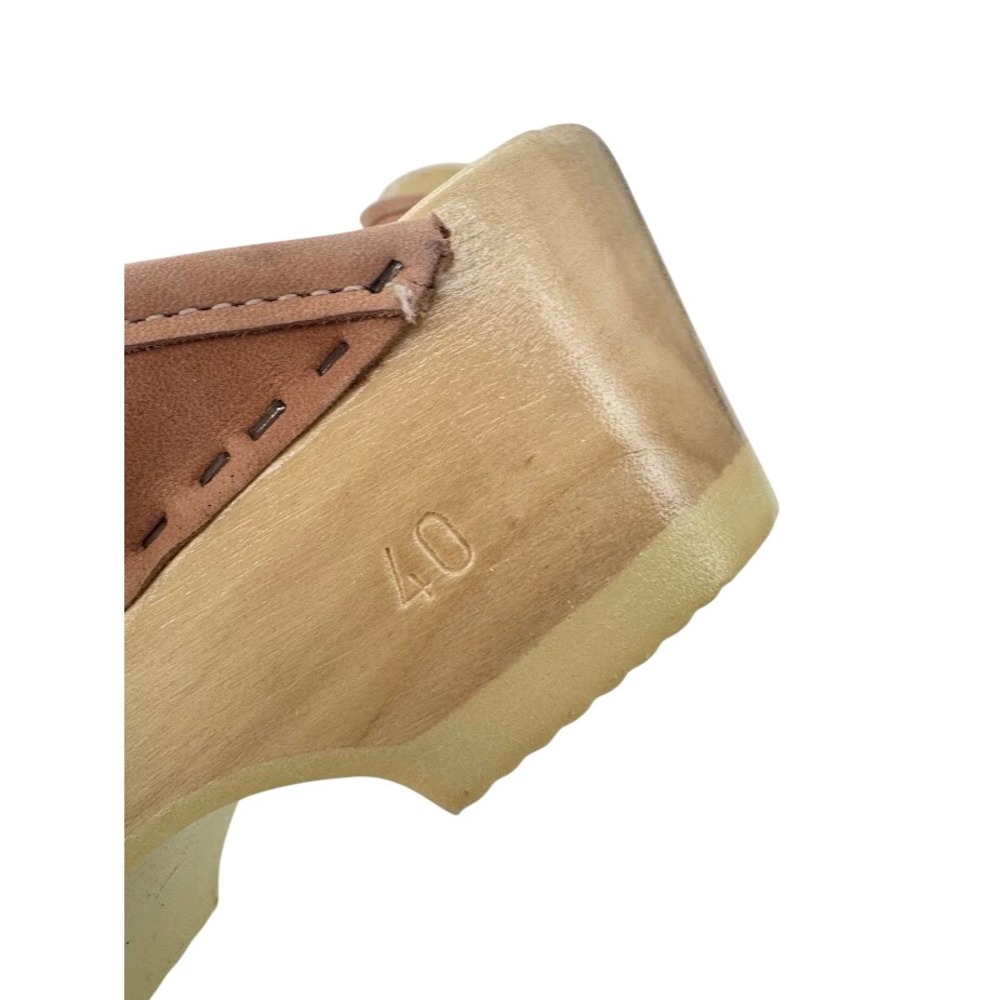 No.6 Store Old School Clogs Mid Heel in Blush Pink EU 40 Slip on Mule - Picture 11 of 13